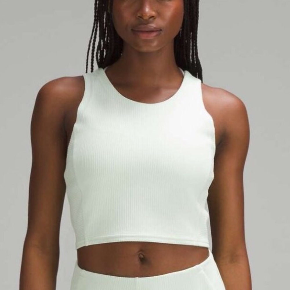 Lululemon Ribbed Softstreme Cropped Tank Top Size 8 - 51983